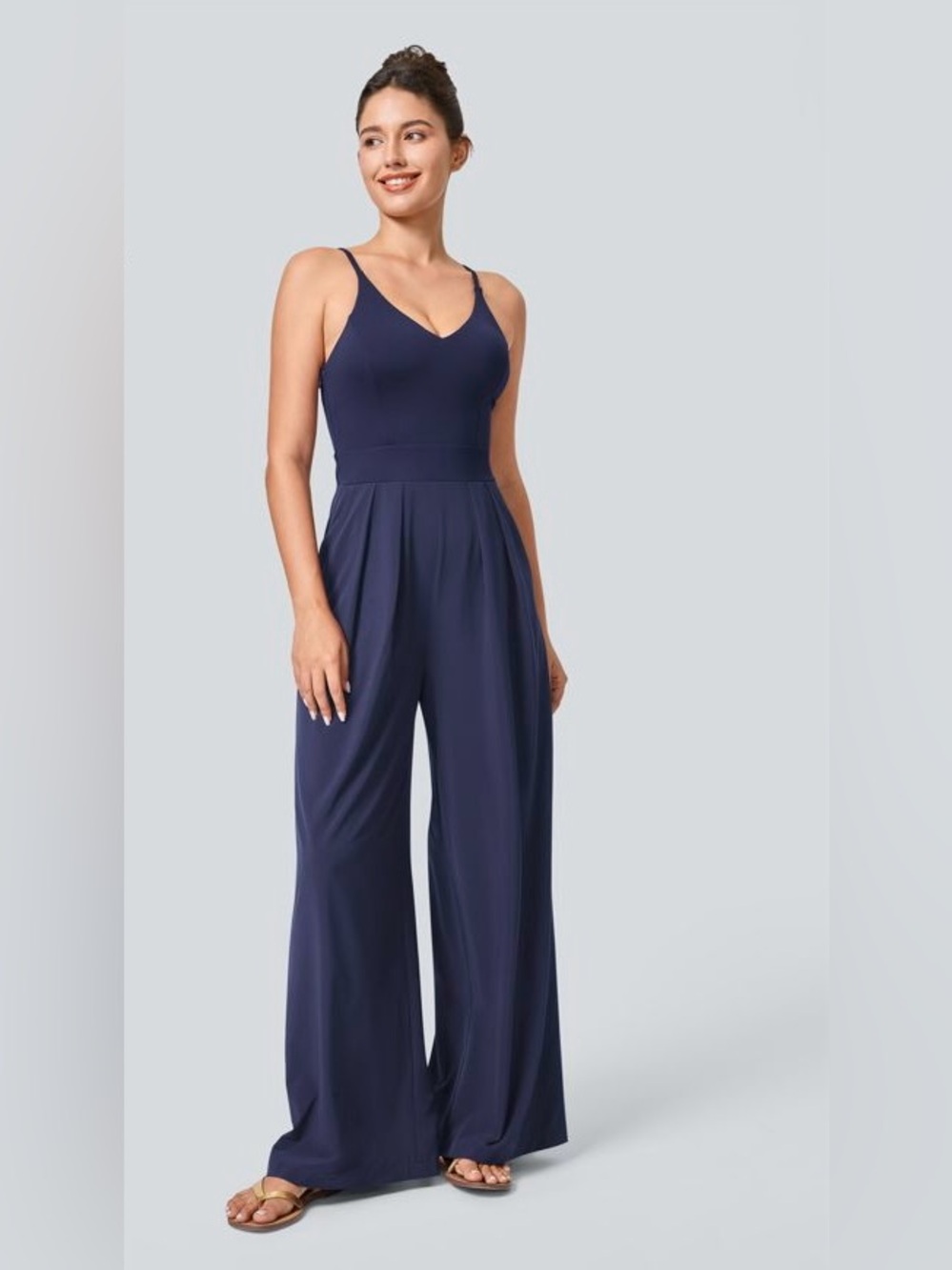 HALARA NWT Breezeful Wide Leg Quick Dry Casual Slip Jumpsuit